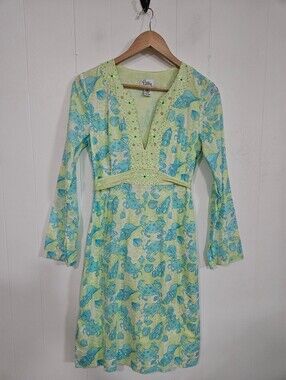 Vintage Lilly Pulitzer Long-sleeve Midi Dress